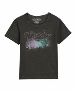 Cheap ???? Lucky Brand Black Encore Logo Tee - ???? Girls For Kids ????