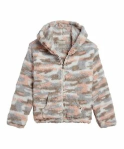 Coupon ???? Lucky Brand Whisper White Camo Sherpa Zip-Up Hoodie For Kids ????
