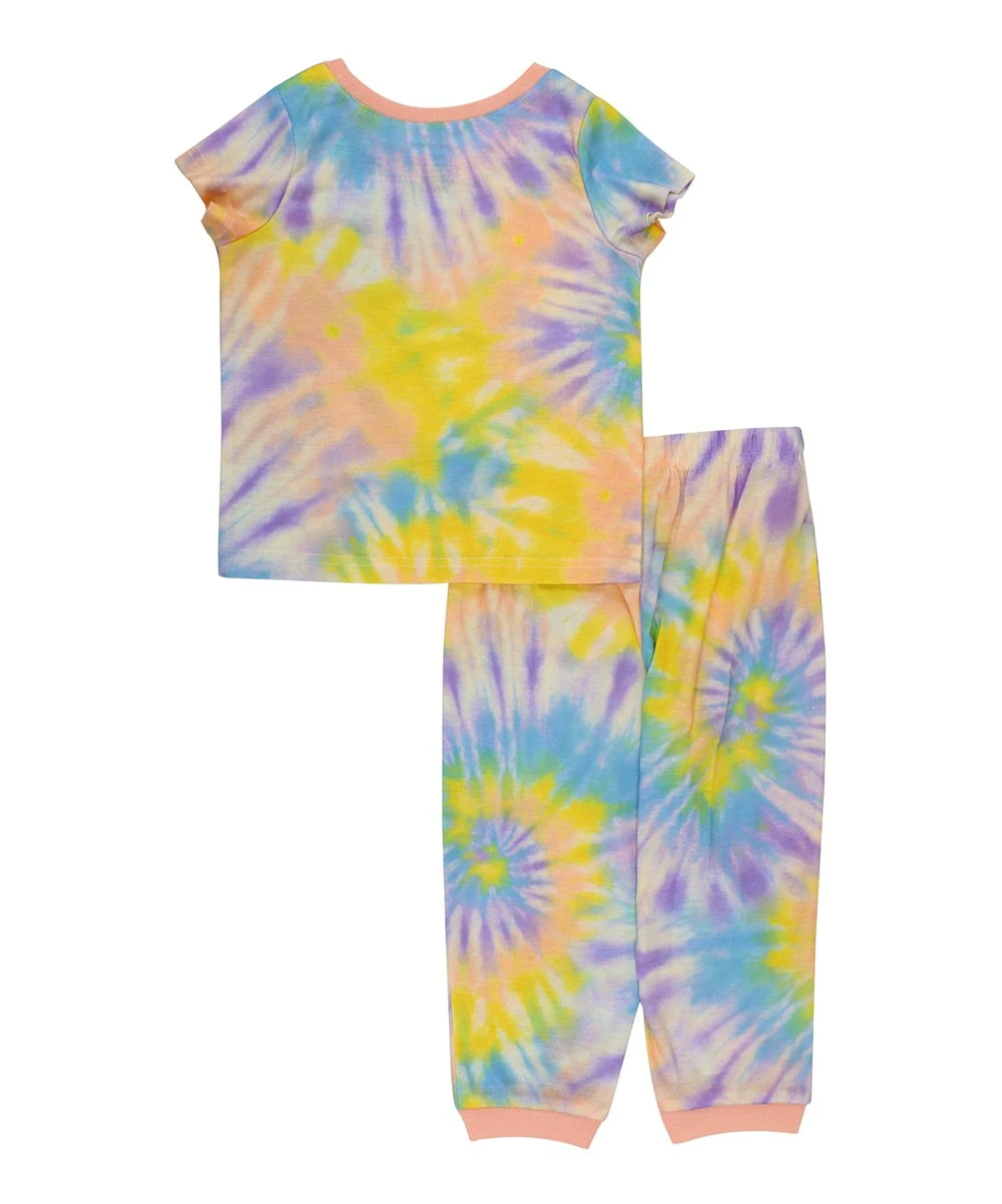 New ???? Lucky Brand Blue & Yellow Tie-Dye Swirl Pajama Set For Kids ✨ 4 New ???? Lucky Brand Blue & Yellow Tie-Dye Swirl Pajama Set For Kids ✨ - Image 2