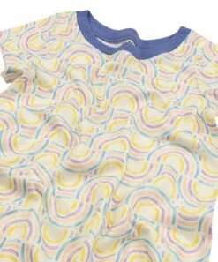 Best deal ⭐ Lucky Brand Oatmeal & Blue Rainbow Stripe Sleep ???? Dress For Other ❤️ -Lucky Brand Shop zu103483502 alt 2 tm1652966413