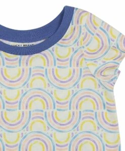 Best deal ⭐ Lucky Brand Oatmeal & Blue Rainbow Stripe Sleep ???? Dress For Other ❤️ -Lucky Brand Shop zu103483502 alt 3 tm1652966413