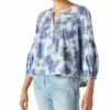 Best deal ⌛ Lucky Brand Blue & White Tie-Dye Lace-Accent Lantern Sleeve Notch Neck Top - ???? Women ⭐ 2 Best deal ⌛ Lucky Brand Blue & White Tie-Dye Lace-Accent Lantern Sleeve Notch Neck Top - ???? Women ⭐ -Lucky Brand Shop zu103602988 main tm1645713466