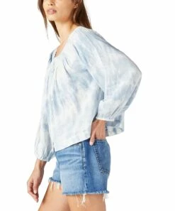 Best deal ???? Lucky Brand Blue & White Tie-Dye Embroidered Button-Up Peasant Top - ???? Women ❤️ 7 Best deal ???? Lucky Brand Blue & White Tie-Dye Embroidered Button-Up Peasant Top - ???? Women ❤️ -Lucky Brand Shop zu103612168 alt 2 tm1645713466