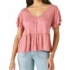 Wholesale ???? Lucky Brand Pink & Blush Floral Button-Front Peplum Top - ???? Women ???? 1 Wholesale ???? Lucky Brand Pink & Blush Floral Button-Front Peplum Top - ???? Women ???? -Lucky Brand Shop zu103612176 main tm1645713466