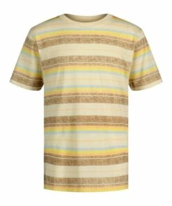 Wholesale ???? Lucky Brand Beige Dusty Trail Stripe Tee - Boys For Kids ????