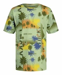 Best Pirce ???? Lucky Brand Sprucestone & Yellow 'Lucky Brand' Scenic Crewneck Tee - Boys For Kids ????