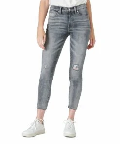 Best Pirce ✨ Lucky Brand Dubois Gray Distressed Bridgette High-Rise Crop Skinny ???? Jeans - ???? Women ????