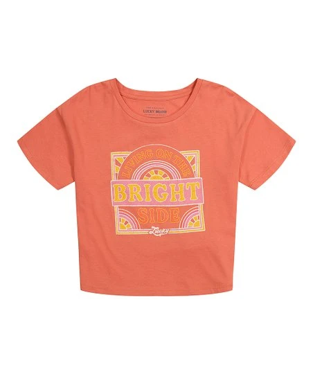 New ???? Lucky Brand Apricot Brandy 'The Bright Side' Crewneck Tee - ???? Girls For Kids ???? 3 New ???? Lucky Brand Apricot Brandy 'The Bright Side' Crewneck Tee - ???? Girls For Kids ????
