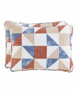 New ⌛ Lucky Brand Blue & Beige Geometric Quilt Set For Home & Garden ⌛ -Lucky Brand Shop zu106832513 alt 3 tm1655941085