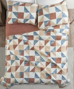 New ⌛ Lucky Brand Blue & Beige Geometric Quilt Set For Home & Garden ⌛ -Lucky Brand Shop zu106832513 alt 4 tm1655941085