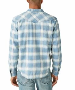 Promo ???? Lucky Brand Indigo Plaid Western Button-Up - Men ⭐ -Lucky Brand Shop zu107718879 alt 2 tm1661866112