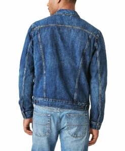 Hot Sale ???? Lucky Brand Arrowhead Blue Lakewood Denim Trucker Jacket - Men ❤️ -Lucky Brand Shop zu107718882 alt 2 tm1661866112