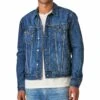 Hot Sale ???? Lucky Brand Arrowhead Blue Lakewood Denim Trucker Jacket - Men ❤️ -Lucky Brand Shop zu107718882 main tm1661866112