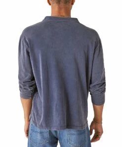 Buy ❤️ Lucky Brand Seaborne Blue Jersey Long-Sleeve Polo - Men ???? -Lucky Brand Shop zu107981212 alt 3 tm1661009210