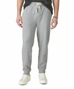 Hot Sale ???? Lucky Brand Heather Gray Drawstring Terry Joggers - Men ????