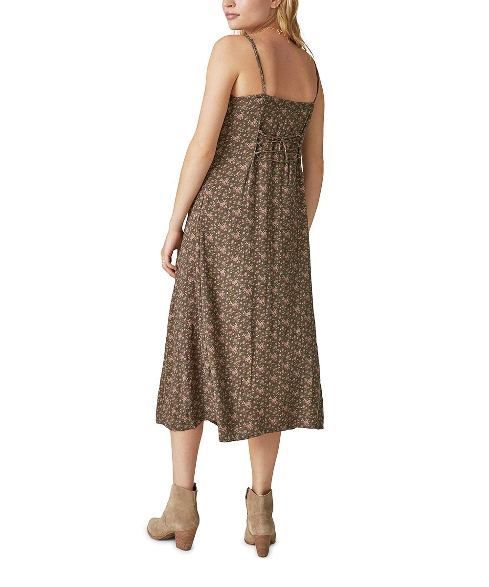 Wholesale ???? Lucky Brand Black Floral Button-Front Sleeveless Midi ???? Dress - ???? Women ???? 5 Wholesale ???? Lucky Brand Black Floral Button-Front Sleeveless Midi ???? Dress - ???? Women ???? - Image 3