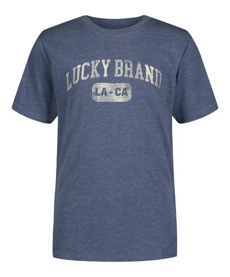 Top 10 ???? Lucky Brand French Navy Heather Jock Logo Tee - Boys For Kids ???? 3 Top 10 ???? Lucky Brand French Navy Heather Jock Logo Tee - Boys For Kids ????