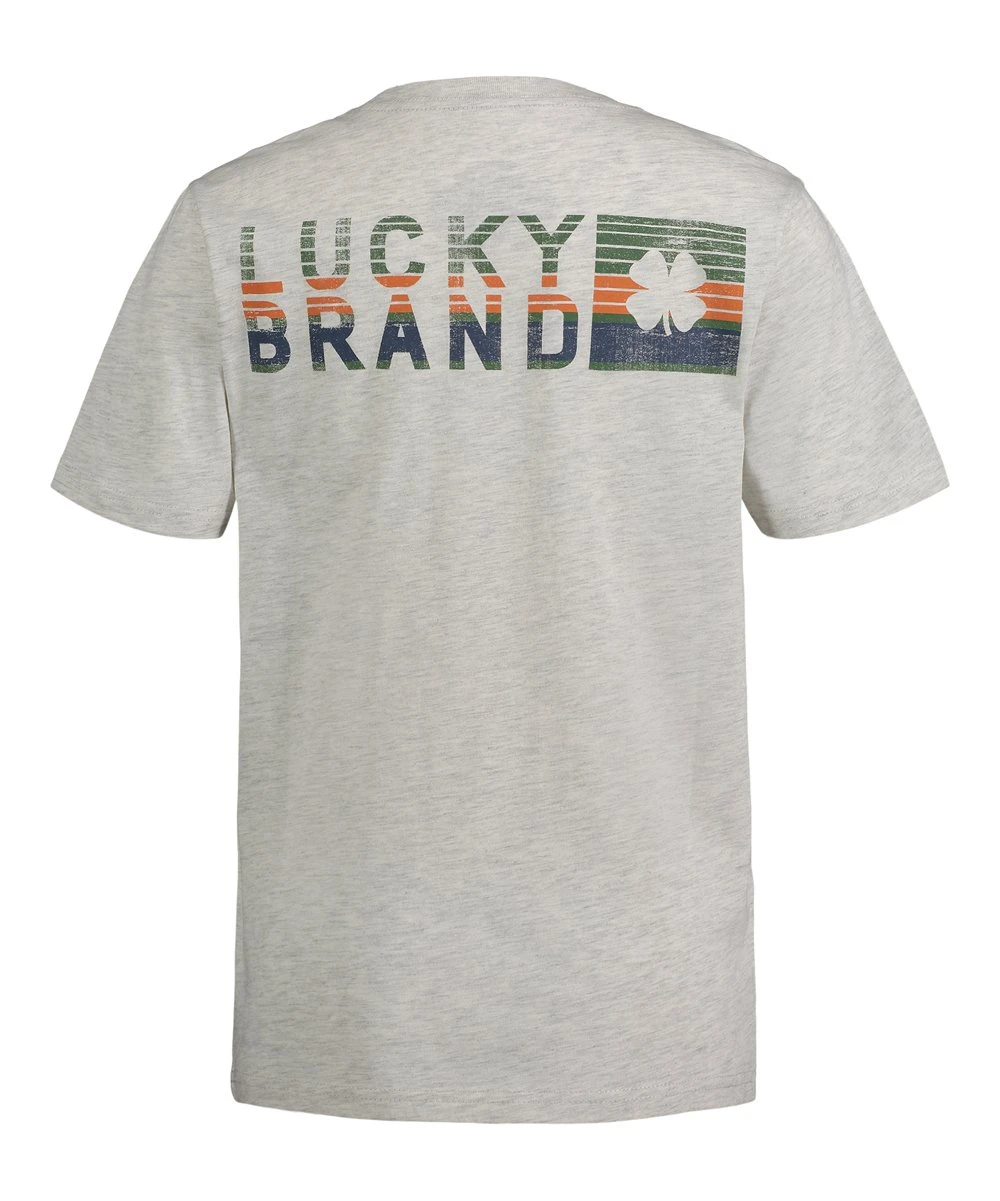 Wholesale ???? Lucky Brand Oatmeal Heather Cloverleaf Rise Logo Tee - Boys For Kids ???? 3 Wholesale ???? Lucky Brand Oatmeal Heather Cloverleaf Rise Logo Tee - Boys For Kids ????