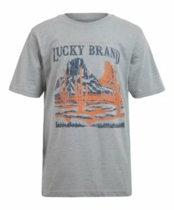 Best deal ???? Lucky Brand Gray Heather National Park Logo Tee - Boys For Kids ????