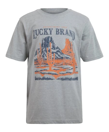 Best deal ???? Lucky Brand Gray Heather National Park Logo Tee - Boys For Kids ???? 3 Best deal ???? Lucky Brand Gray Heather National Park Logo Tee - Boys For Kids ????