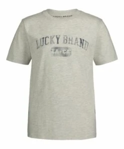 Coupon ❤️ Lucky Brand Oatmeal Heather Jock Logo Tee - Boys For Kids ????