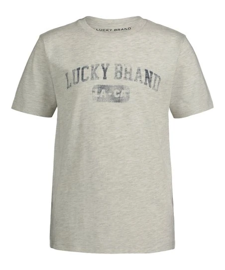 Coupon ❤️ Lucky Brand Oatmeal Heather Jock Logo Tee - Boys For Kids ???? 3 Coupon ❤️ Lucky Brand Oatmeal Heather Jock Logo Tee - Boys For Kids ????