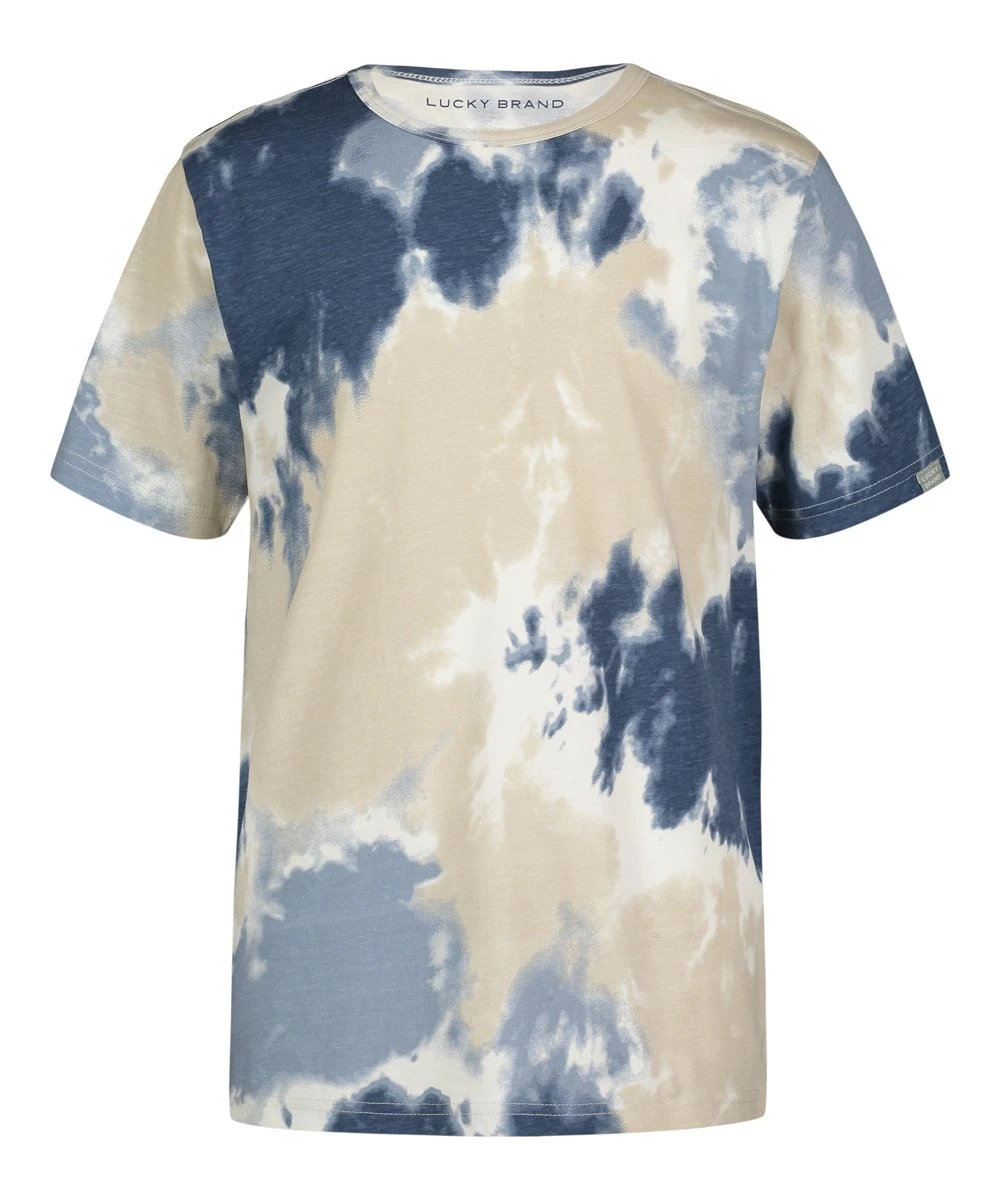 Best Pirce ???? Lucky Brand Dark Denim & Beige Earth Tie-Dye Tee - Boys For Kids ❤️ 3 Best Pirce ???? Lucky Brand Dark Denim & Beige Earth Tie-Dye Tee - Boys For Kids ❤️