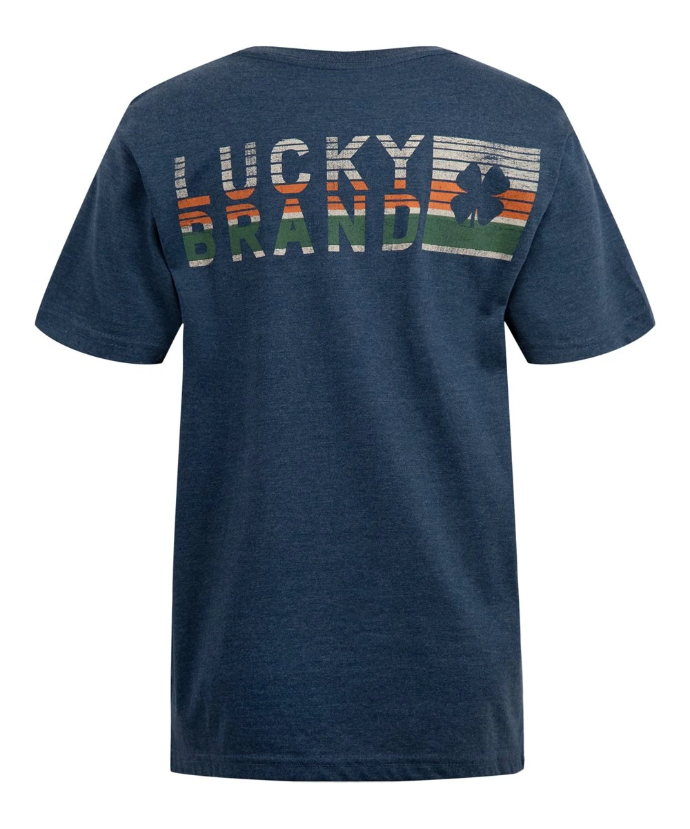 Discount ???? Lucky Brand French Navy Heather Cloverleaf Rise Logo Tee - Boys For Kids ???? 3 Discount ???? Lucky Brand French Navy Heather Cloverleaf Rise Logo Tee - Boys For Kids ????