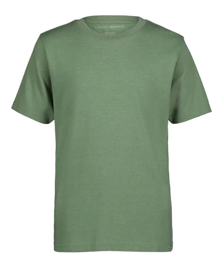 New ???? Lucky Brand Earth Green Heather Key Solid Tee - Boys For Kids ???? 3 New ???? Lucky Brand Earth Green Heather Key Solid Tee - Boys For Kids ????
