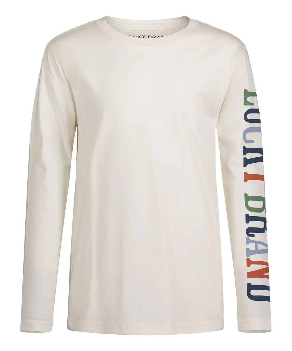 Hot Sale ???? Lucky Brand Cloud Dancer Multi-Core Logo Long-Sleeve Tee - Boys For Kids ✨ 3 Hot Sale ???? Lucky Brand Cloud Dancer Multi-Core Logo Long-Sleeve Tee - Boys For Kids ✨