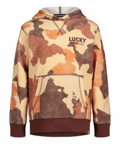 Wholesale ⭐ Lucky Brand Cacao Exploded Camo Logo Pullover Hoodie For Kids ????