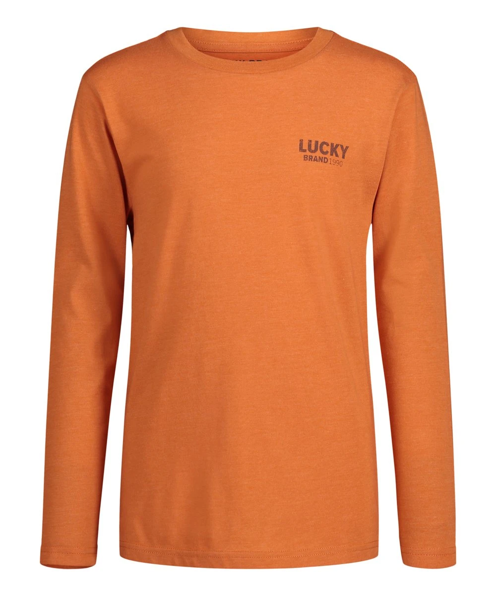 Brand new ???? Lucky Brand Orange Oxide Heather 'Stronger Together' Long-Sleeve Tee - Boys For Kids ✨ 4 Brand new ???? Lucky Brand Orange Oxide Heather 'Stronger Together' Long-Sleeve Tee - Boys For Kids ✨ - Image 2