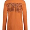 Brand new ???? Lucky Brand Orange Oxide Heather 'Stronger Together' Long-Sleeve Tee - Boys For Kids ✨