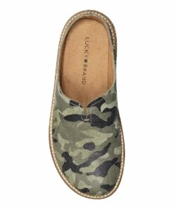 Brand new ❤️ Lucky Brand Olive & Black Camo Tamala Suede Mule - ???? Women ???? -Lucky Brand Shop zu108262969 alt 3 tm1660665754