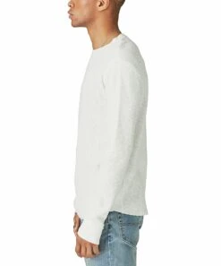 Best Sale ???? Lucky Brand Bright White Thermal Long-Sleeve Crewneck Tee - Men ???? -Lucky Brand Shop zu108620744 alt 2 tm1661866112