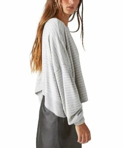 Cheapest ✔️ Lucky Brand Gray & White Stripe Dolman Hi-Low Top - ???? Women ???? 7 Cheapest ✔️ Lucky Brand Gray & White Stripe Dolman Hi-Low Top - ???? Women ???? -Lucky Brand Shop zu108624403 alt 2 tm1661866112