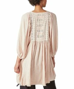 Promo ???? Lucky Brand Peach Whip Eyelet Button-Front Tunic - ???? Women ???? -Lucky Brand Shop zu108624408 alt 1 tm1661866112