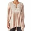 Promo ???? Lucky Brand Peach Whip Eyelet Button-Front Tunic - ???? Women ???? -Lucky Brand Shop zu108624408 main tm1661866112