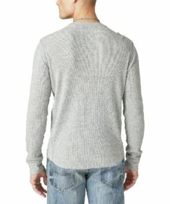 Best reviews of ???? Lucky Brand Heather Gray Thermal Long-Sleeve Crewneck Tee - Men ⌛ -Lucky Brand Shop zu108624409 alt 2 tm1661866112