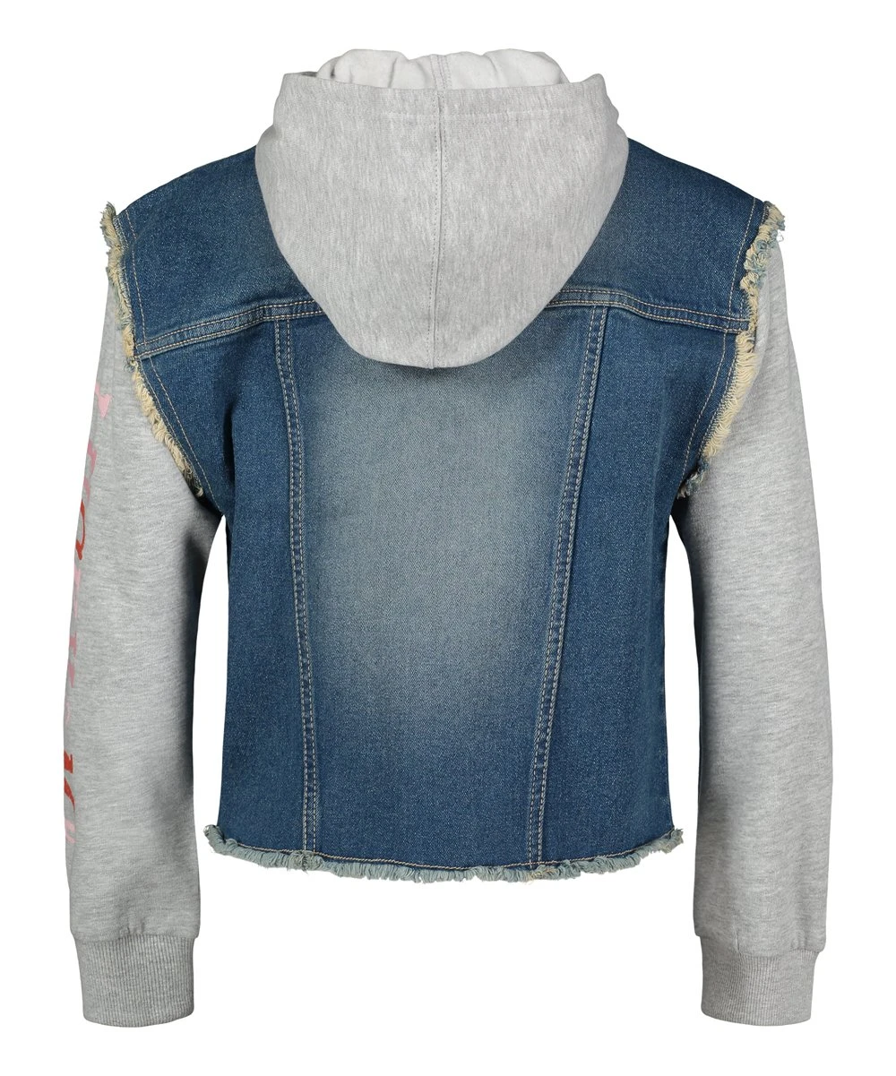 Deals ???? Lucky Brand Gray & Blue Layered Denim-Vest Hoodie - ???? Girls For Kids ???? 4 Deals ???? Lucky Brand Gray & Blue Layered Denim-Vest Hoodie - ???? Girls For Kids ???? - Image 2