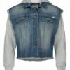 Deals ???? Lucky Brand Gray & Blue Layered Denim-Vest Hoodie - ???? Girls For Kids ???? -Lucky Brand Shop zu108902687 main tm1663788358