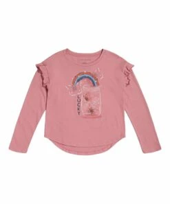 Budget ???? Lucky Brand Foxglove 'Lucky' Fly Free Ruffle-Accent Long-Sleeve Top - ???? Girls For Kids ????