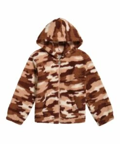 Best Pirce ???? Lucky Brand Brown Stone Camo Sherpa Zip-Up Hoodie - ???? Girls For Kids ????