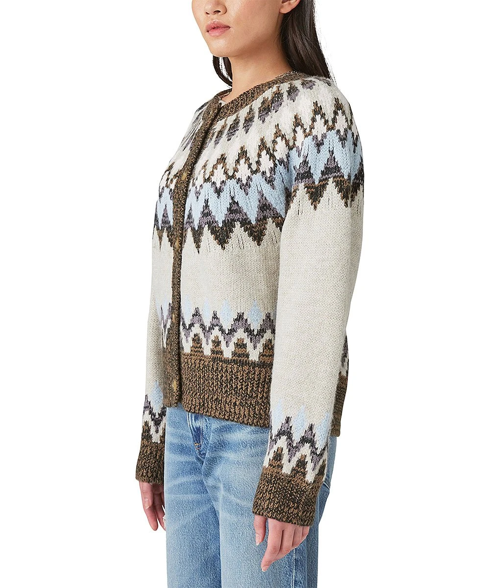 Budget ✨ Lucky Brand White & Green Fair Isle Cardigan - ???? Women ⌛ 5 Budget ✨ Lucky Brand White & Green Fair Isle Cardigan - ???? Women ⌛ - Image 3