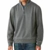 Deals ???? Lucky Brand Gray Fleece Quarter-Zip Pullover - Men ???? -Lucky Brand Shop zu109522665 main tm1665775412