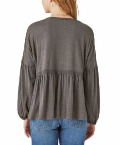 Discount ✔️ Lucky Brand Gray Embroidered Peasant Top - ???? Women ???? 7 Discount ✔️ Lucky Brand Gray Embroidered Peasant Top - ???? Women ???? -Lucky Brand Shop zu109522747 alt 2 tm1665775412