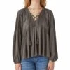 Discount ✔️ Lucky Brand Gray Embroidered Peasant Top - ???? Women ???? 2 Discount ✔️ Lucky Brand Gray Embroidered Peasant Top - ???? Women ???? -Lucky Brand Shop zu109522747 main tm1665775412