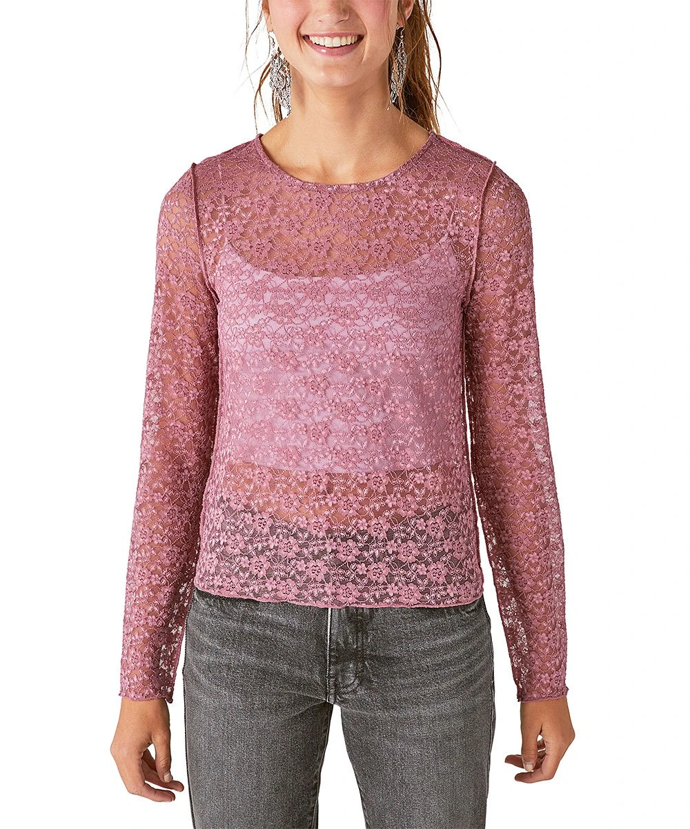 Best reviews of ???? Lucky Brand Rose Sheer Lace Long-Sleeve Top - ???? Women ❤️ 3 Best reviews of ???? Lucky Brand Rose Sheer Lace Long-Sleeve Top - ???? Women ❤️