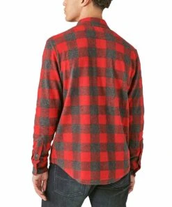 Coupon ???? Lucky Brand Red & Gray Buffalo Check Button-Up - Men ⌛ -Lucky Brand Shop zu109522838 alt 2 tm1665775412