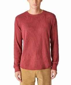 Wholesale ???? Lucky Brand Rose Thermal Long-Sleeve Crewneck Tee - Men ⌛